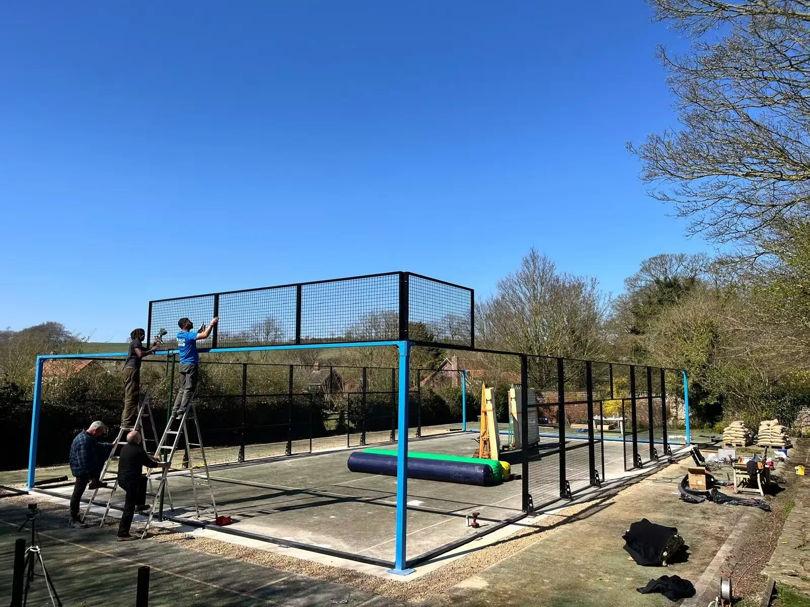 Installation der Glaswände